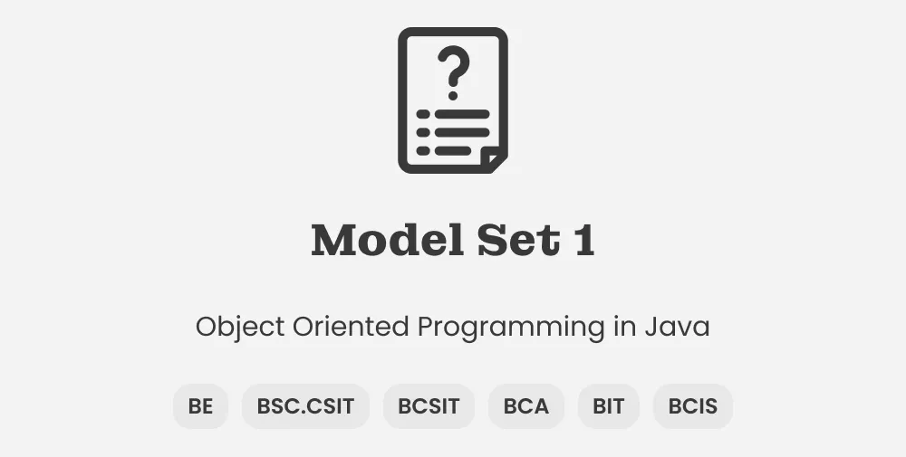 Java Model Question 1