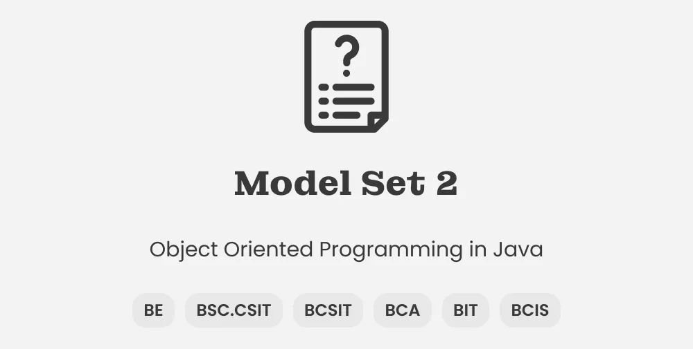 Java Important Model Question 2